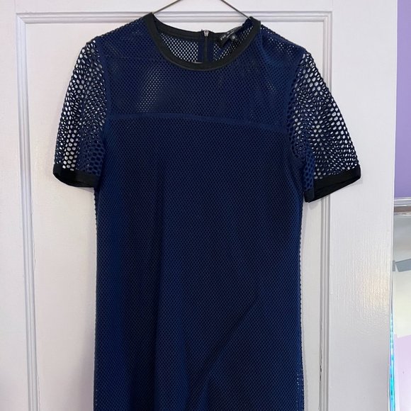 Rag & Bone Navy blue mesh t-shirt dress - Picture 2 of 9